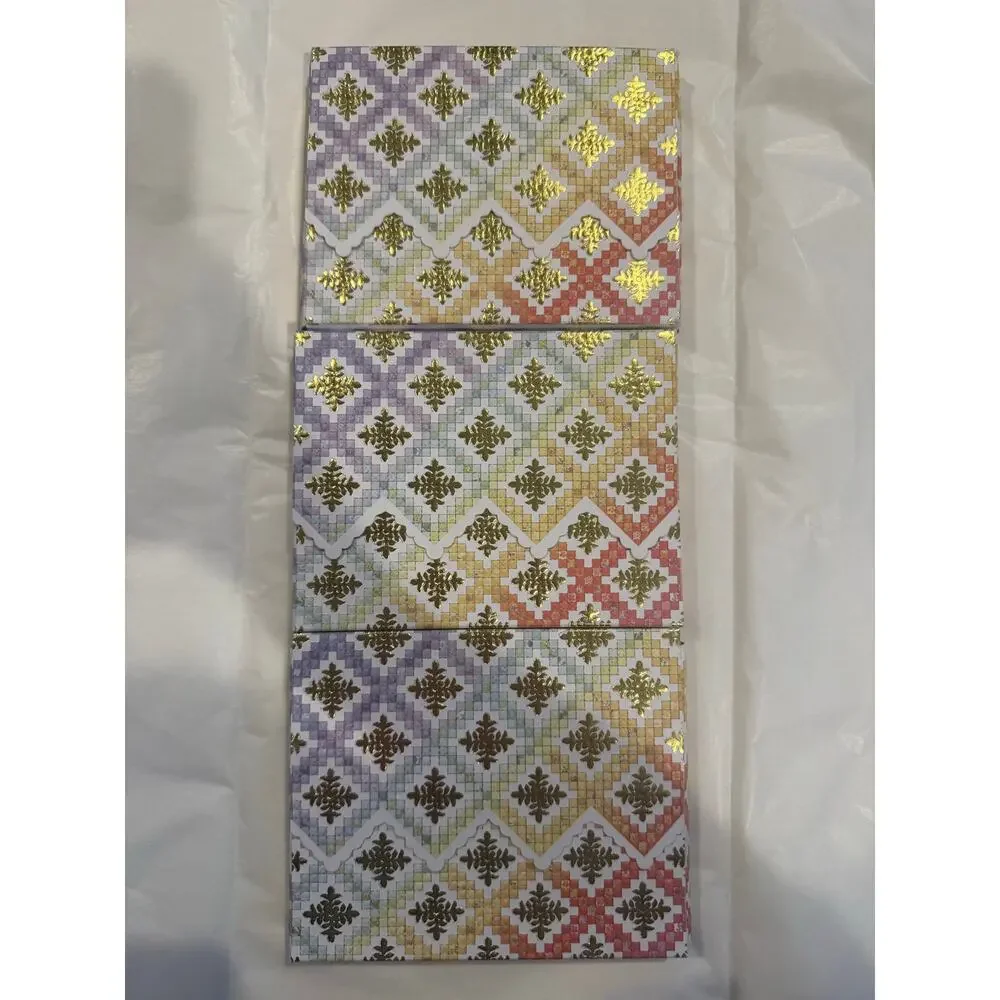 3 Sets of 10 30 Carol Wilson Irish Chain Quilt Embossed Notecards Note Cards